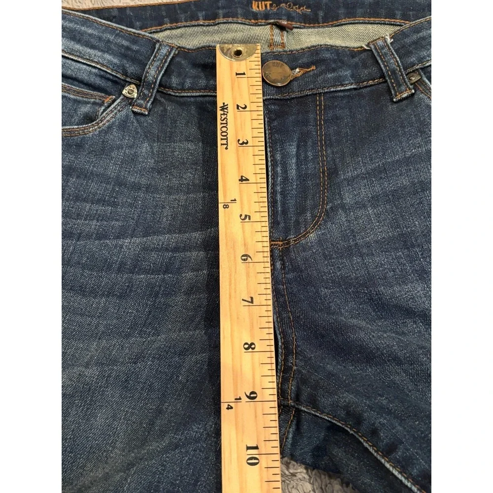 Kut From The Kloth Jeans Women 6 Blue Denim Straight Leg Dark Wash Whisker